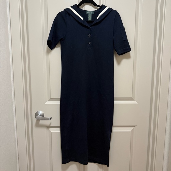 Ralph Lauren Knit Sailor Navy Dress - Picture 1 of 6